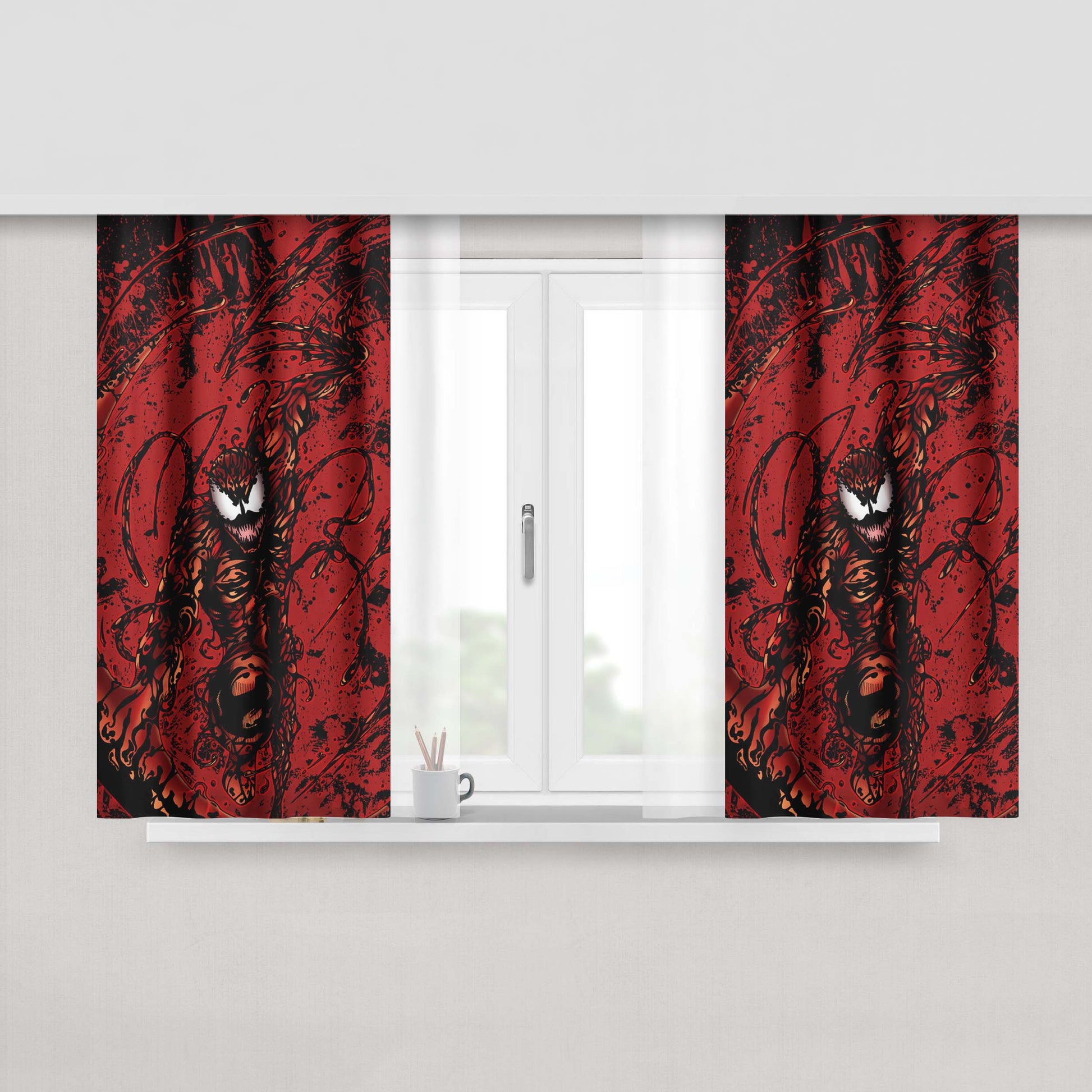 Carnage Final Comic Peach Skin Window Curtains