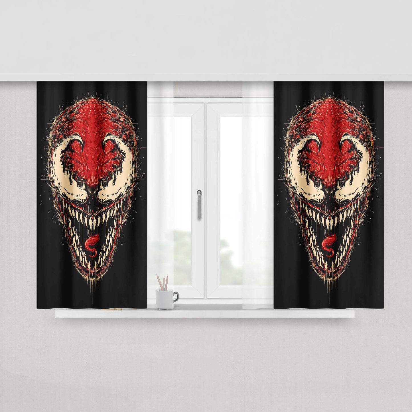 Carnage Peach Skin Window Curtains