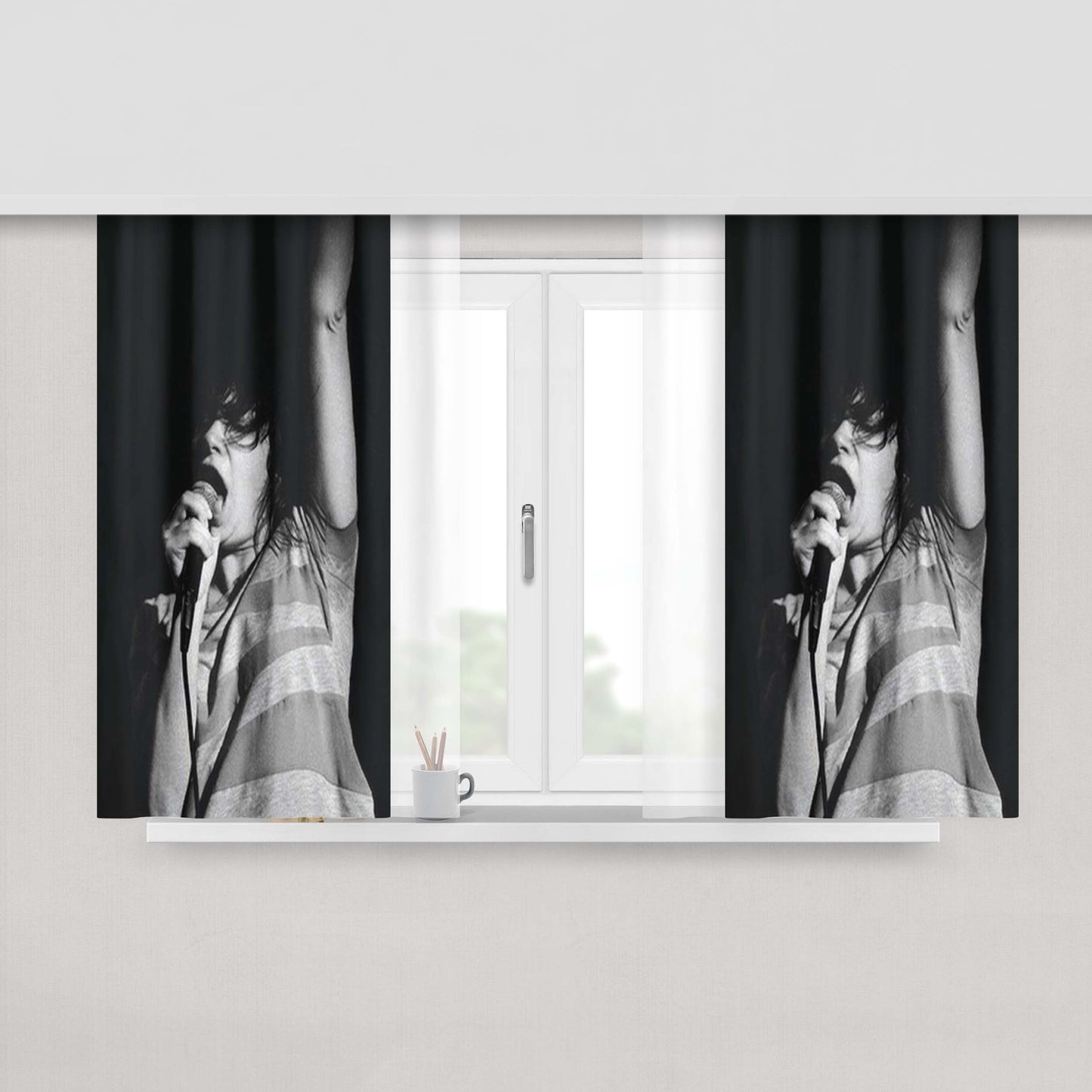 Carrie Brownstein Peach Skin Window Curtains