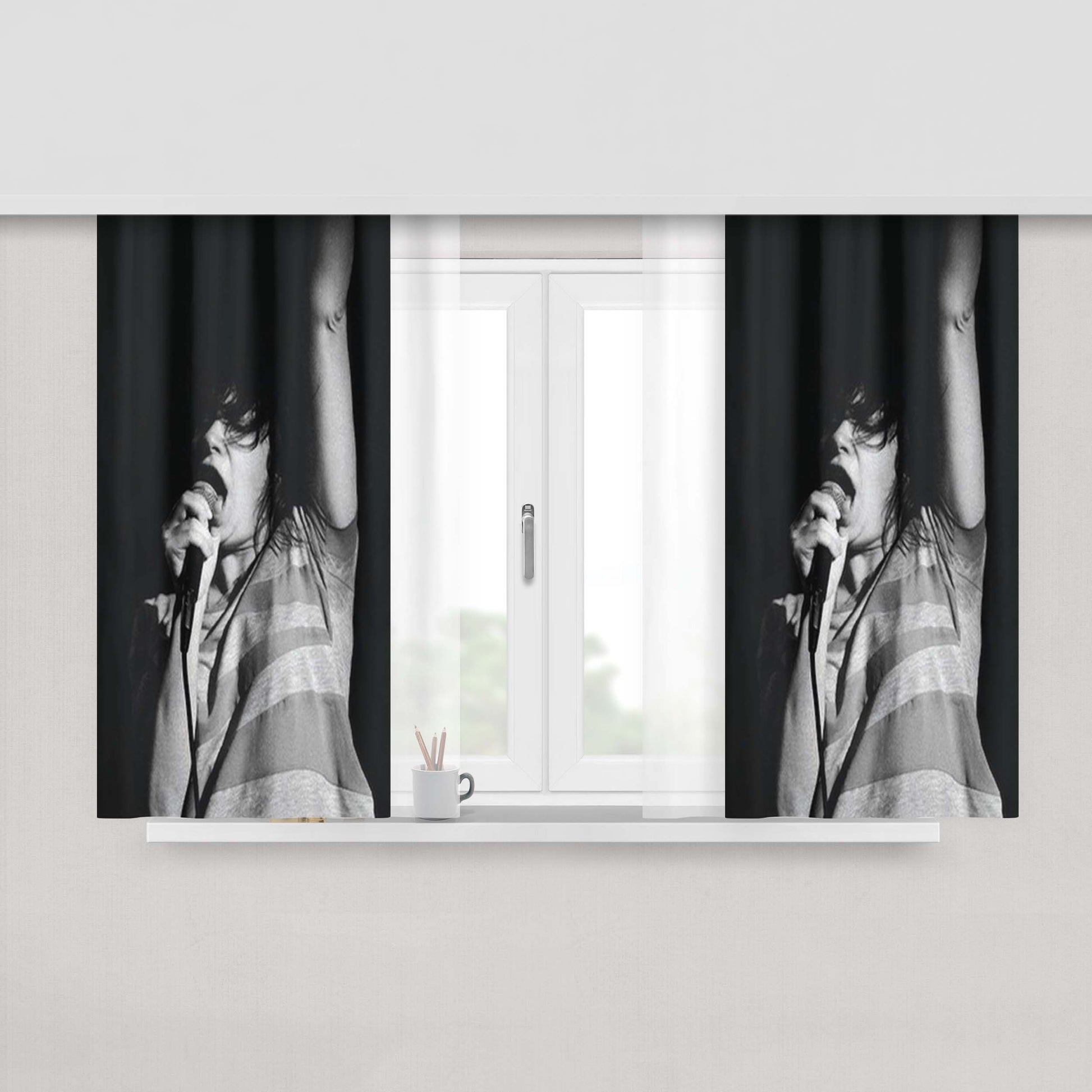 Carrie Brownstein Peach Skin Window Curtains