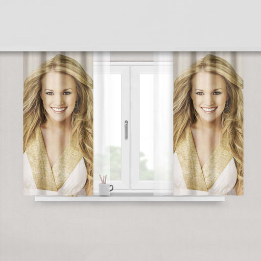 Carrie Underwoo Peach Skin Window Curtains