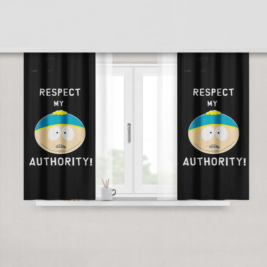 Cartman Respect My Authority Peach Skin Window Curtains