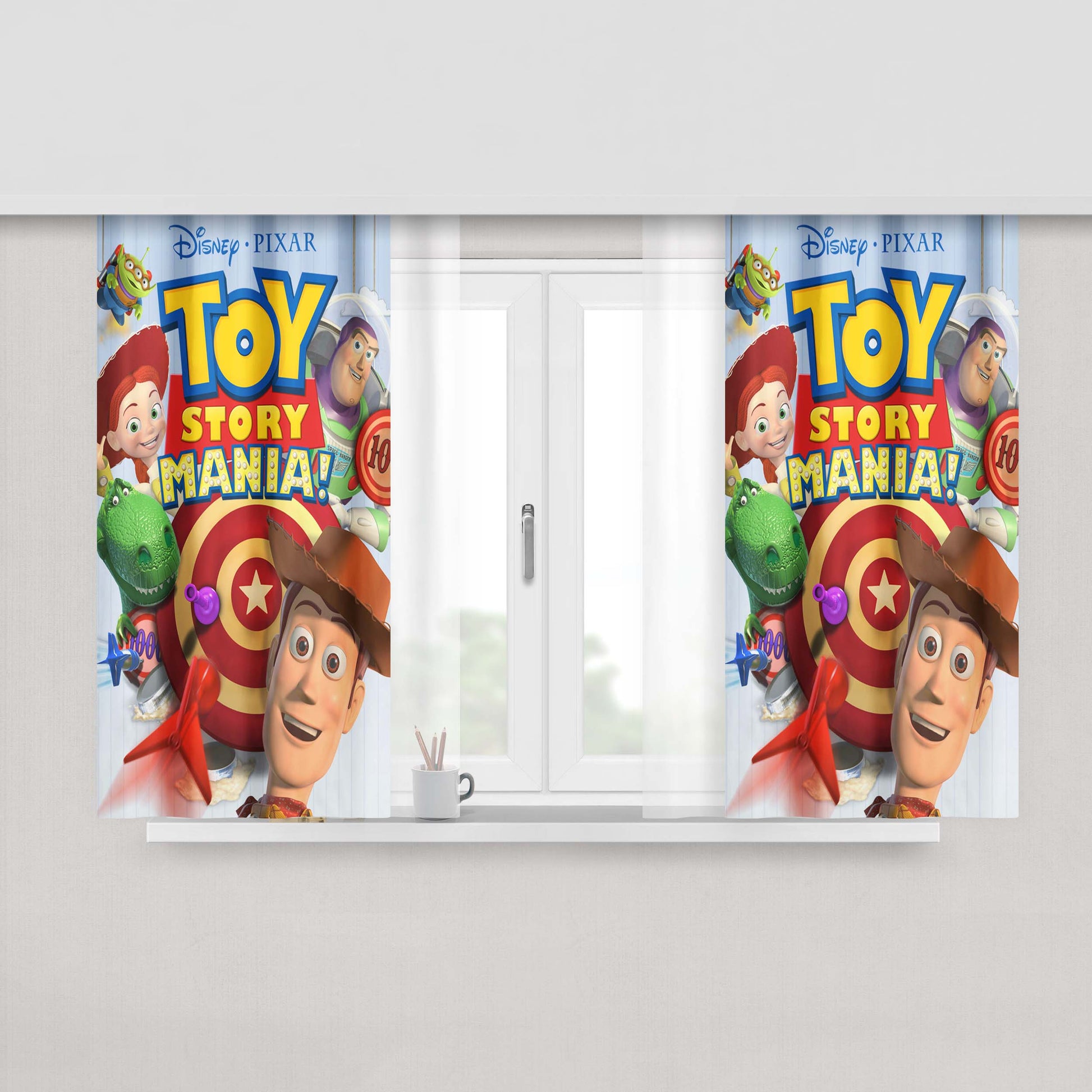 Cartoon Toy Story Wallpapers Peach Skin Window Curtains