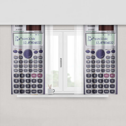 Casio Scientific Calculator Art Peach Skin Window Curtains