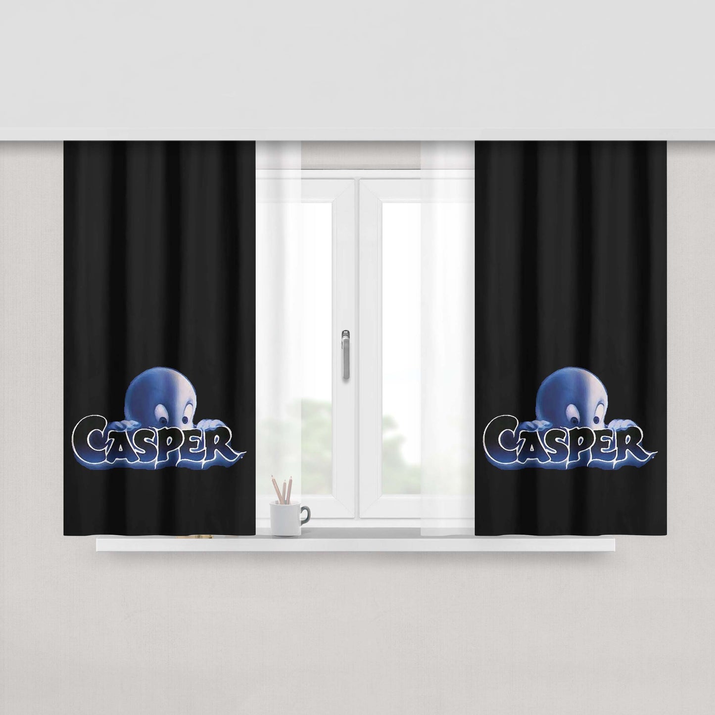 Casper The Friendly Ghost Peach Skin Window Curtains