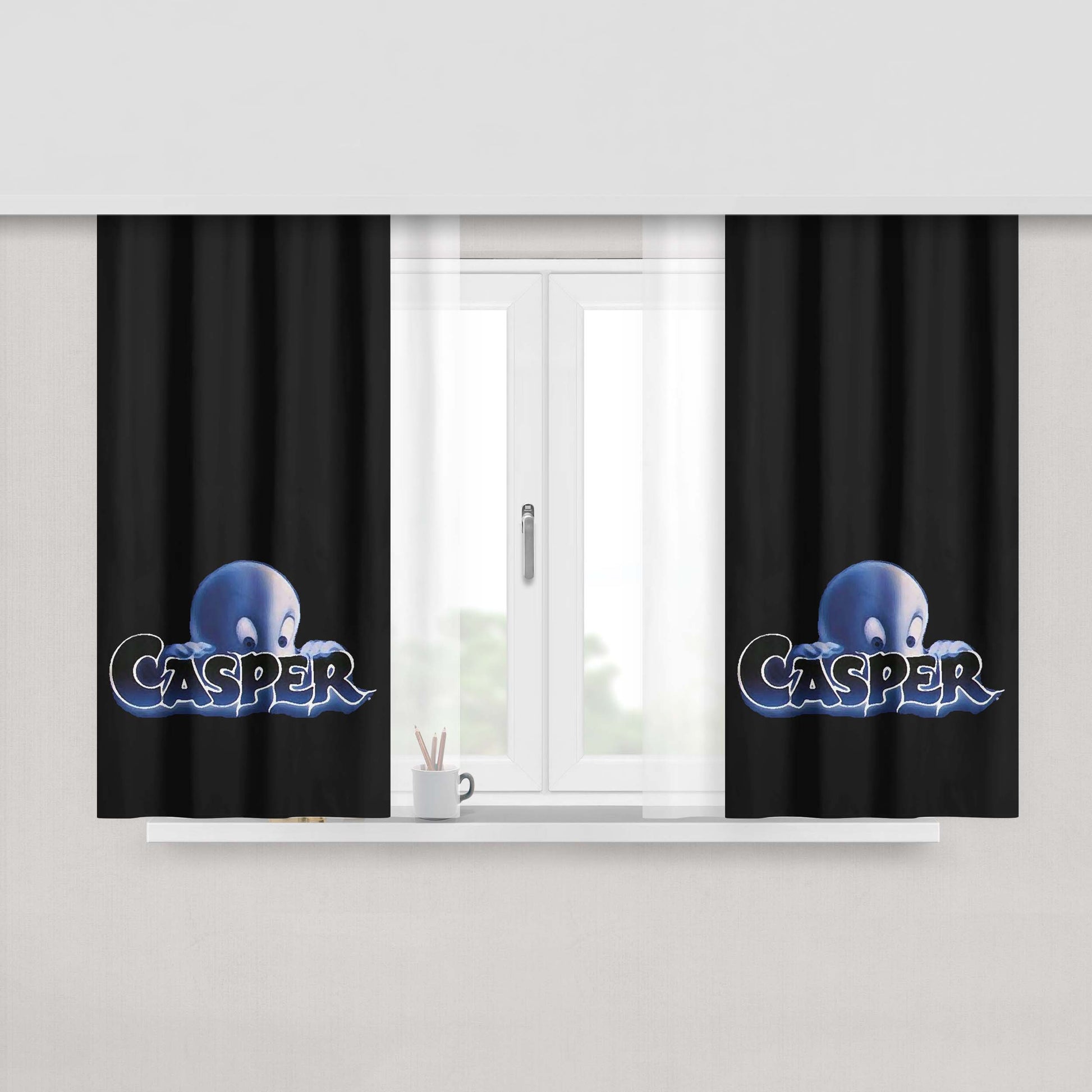 Casper The Friendly Ghost Peach Skin Window Curtains