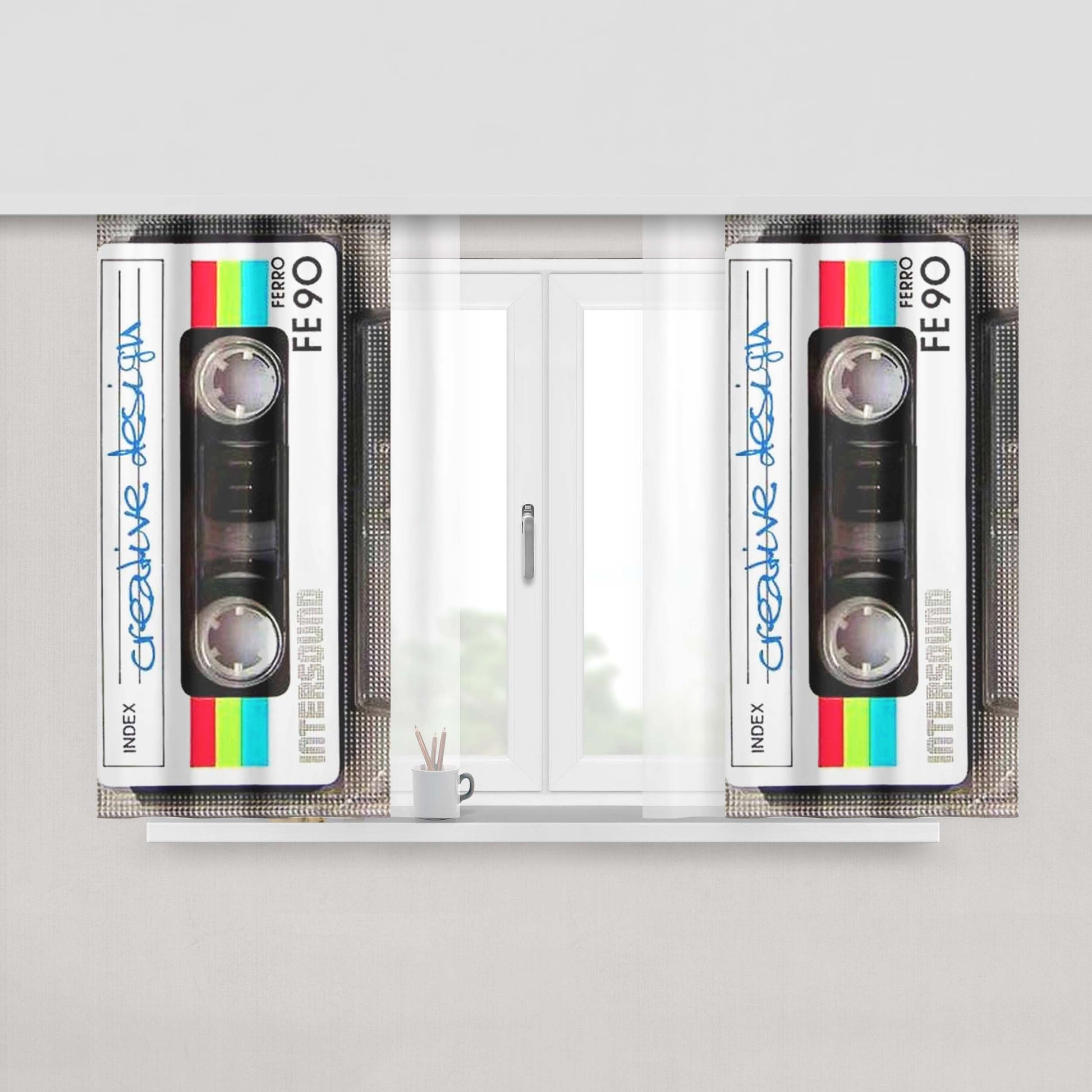 Cassette Player Fe90 Peach Skin Window Curtains