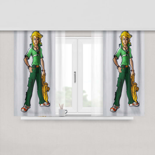 Casual Link Shirt Zelda Peach Skin Window Curtains