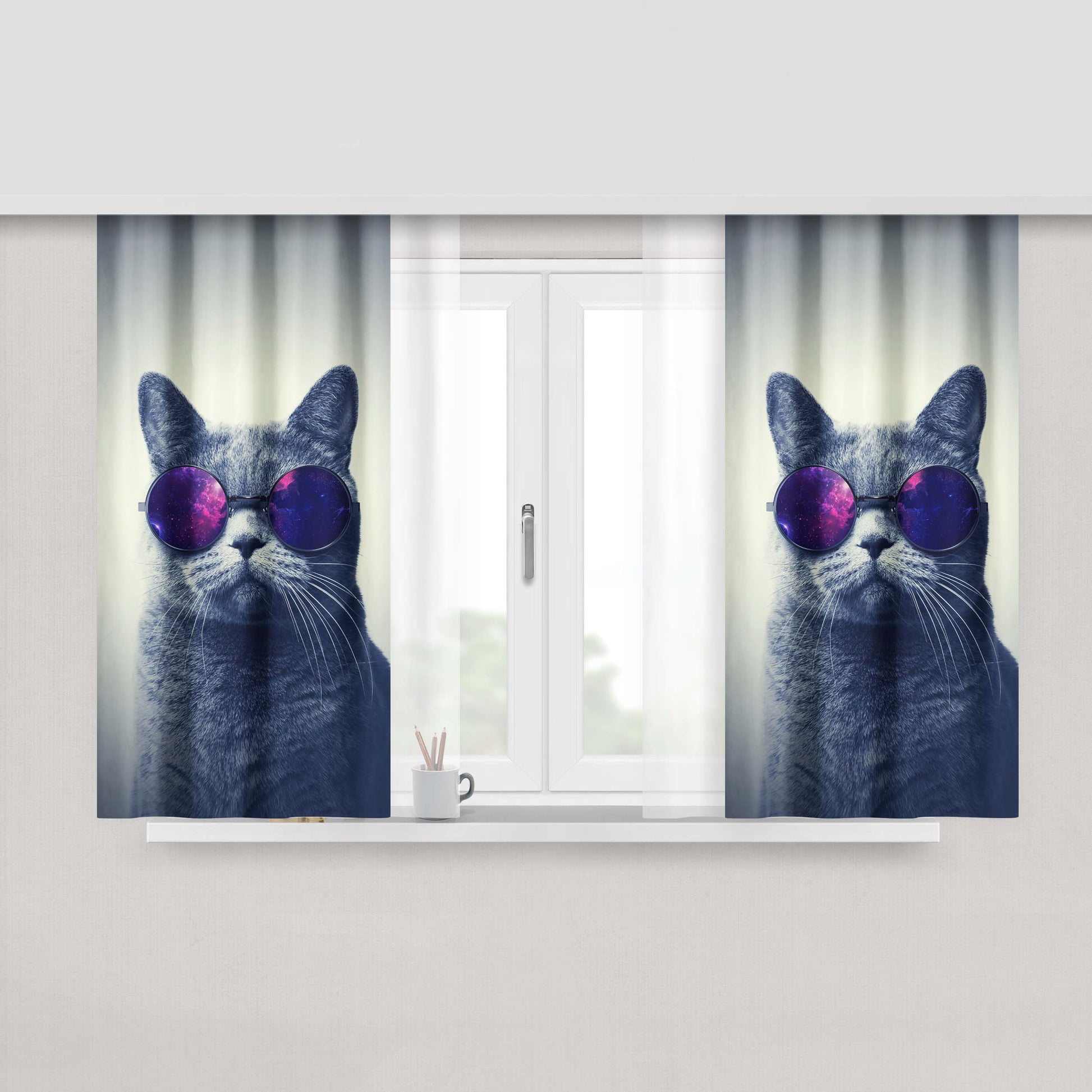 Cat Phone Wallpaper Collection Peach Skin Window Curtains