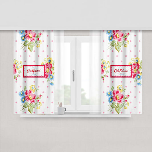 Cath Kidston Flower Peach Skin Window Curtains