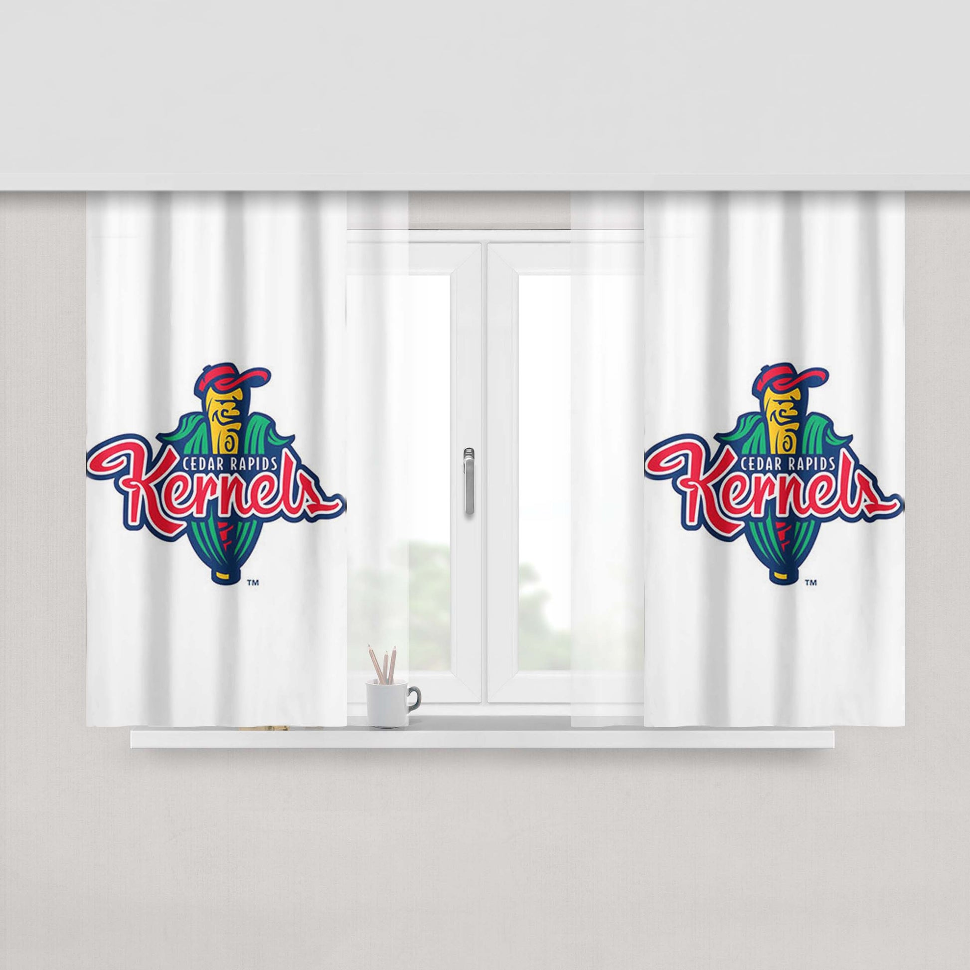 Cedar Rapids Kenels Peach Skin Window Curtains