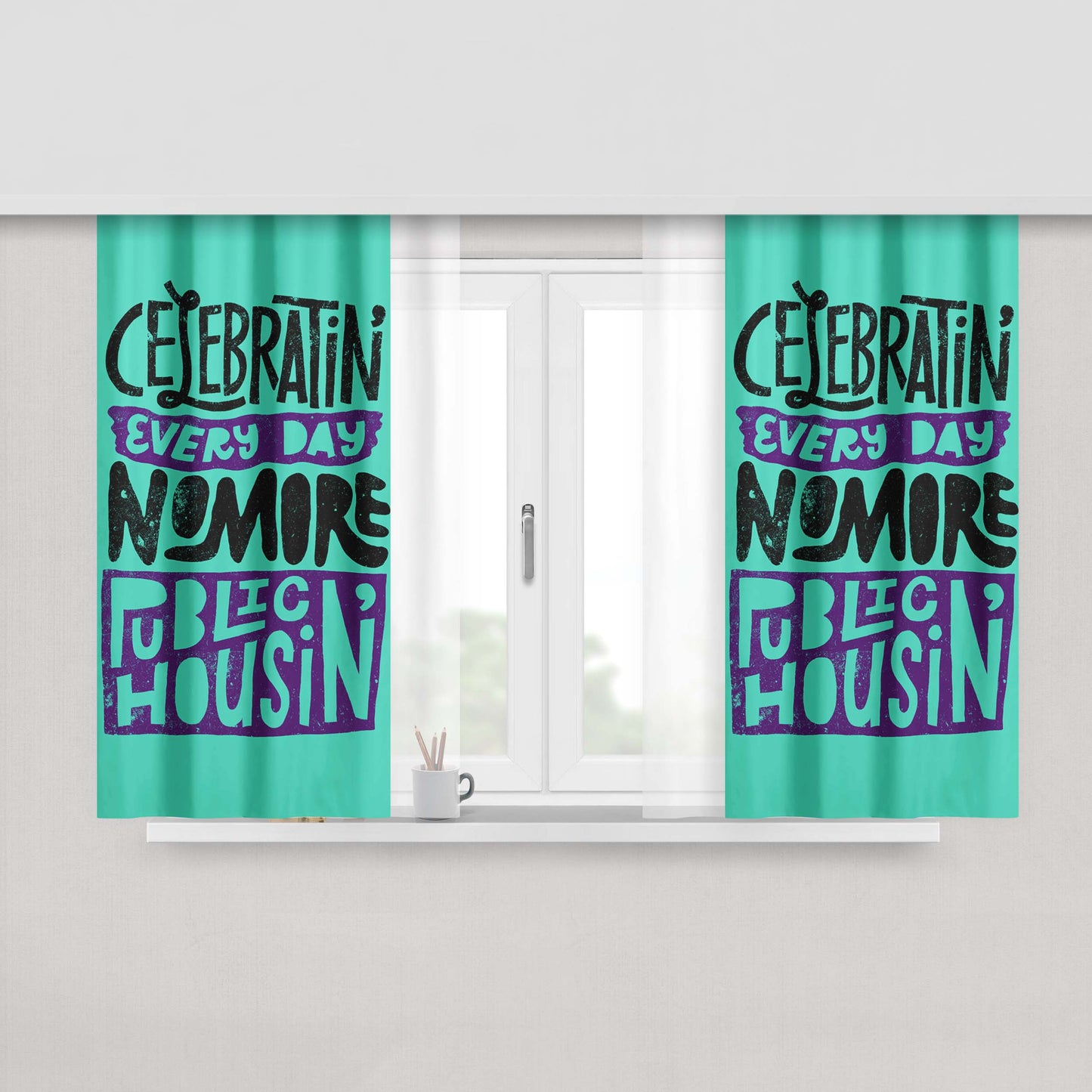 Celebratin Everyday Peach Skin Window Curtains