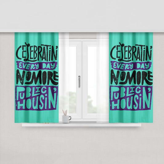 Celebratin Everyday Peach Skin Window Curtains