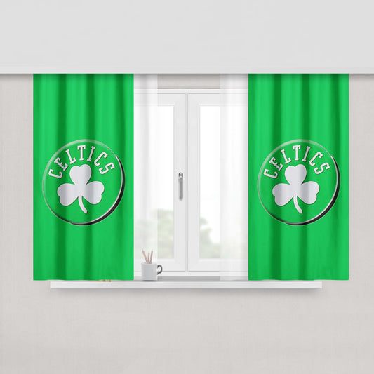 Celtic Sign Symbol Design Irish Rhunes Peach Skin Window Curtains