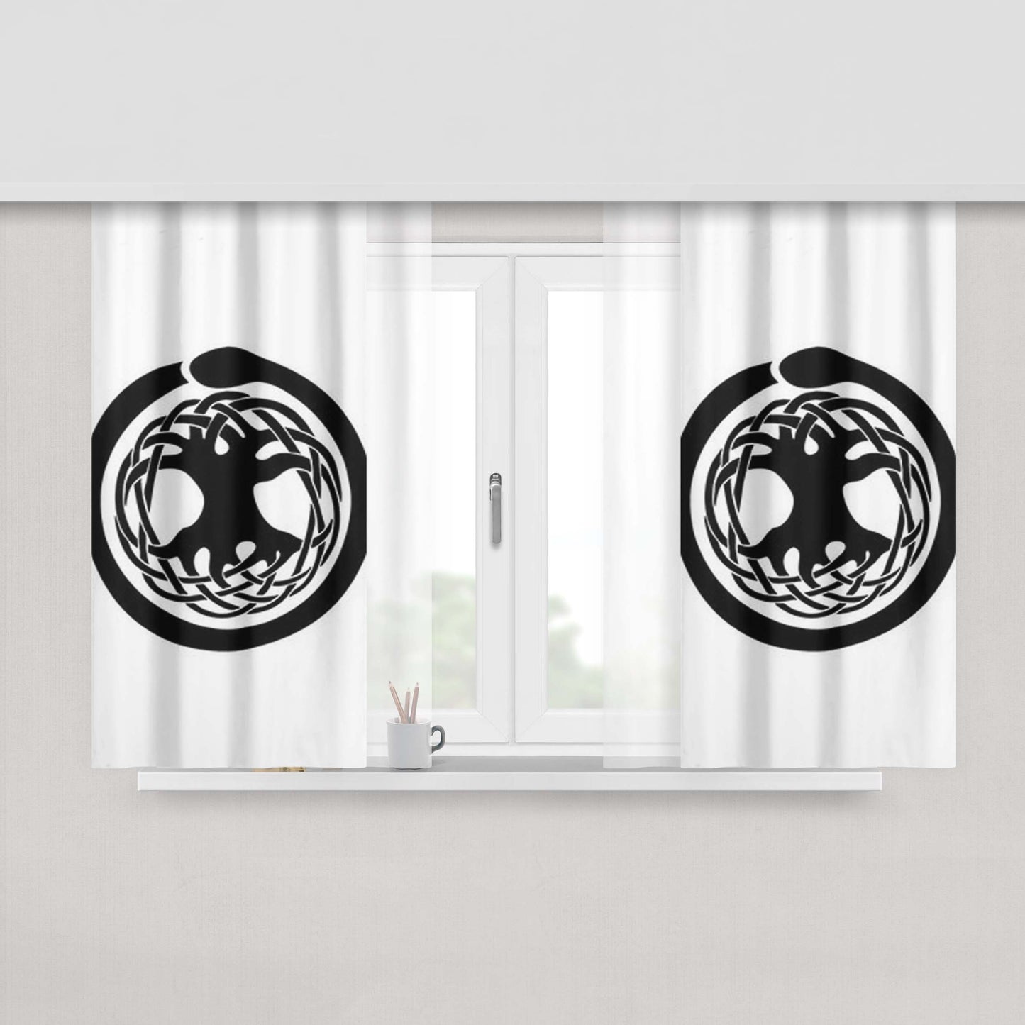 Celtics Boston Icon Peach Skin Window Curtains