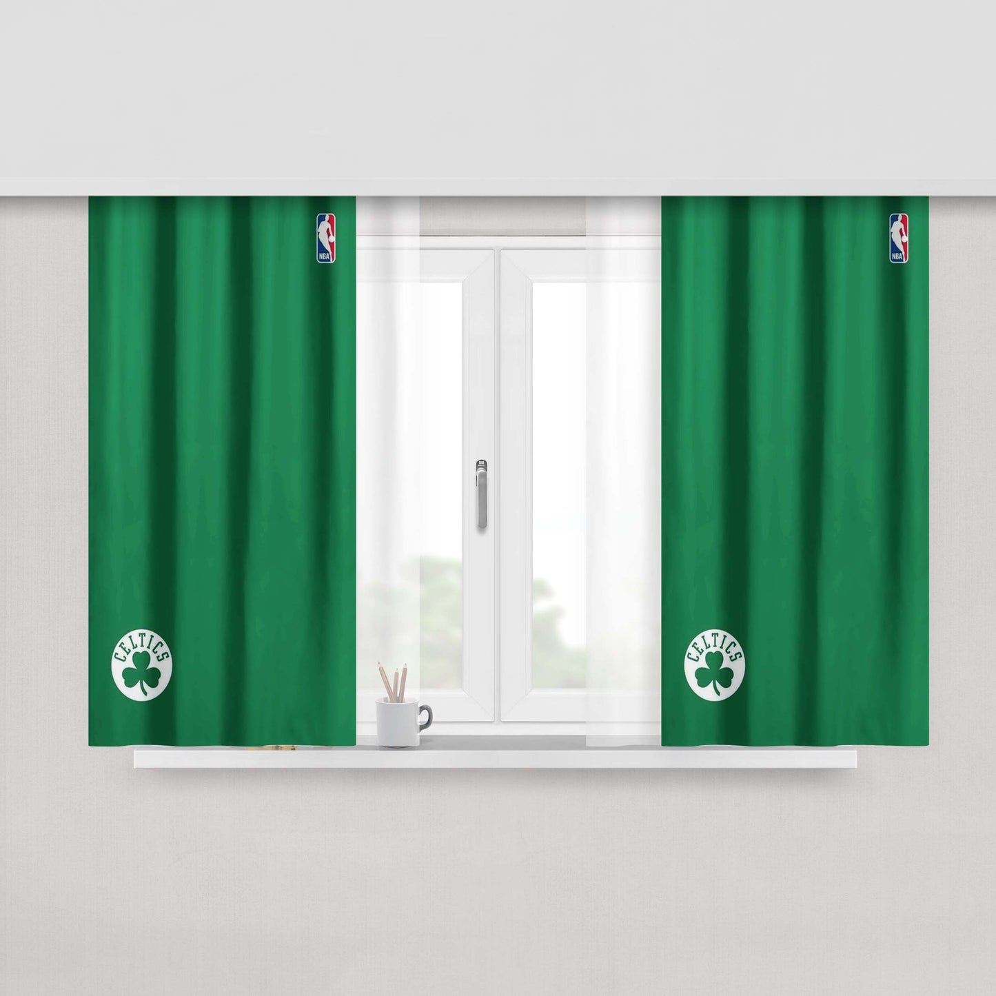Celtics Rajon Rando Peach Skin Window Curtains