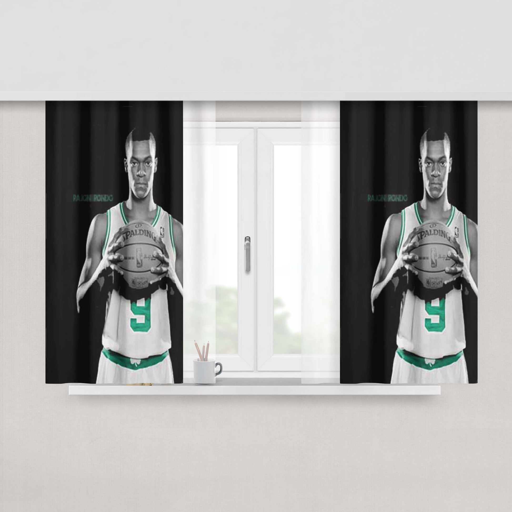 Celtics Peach Skin Window Curtains