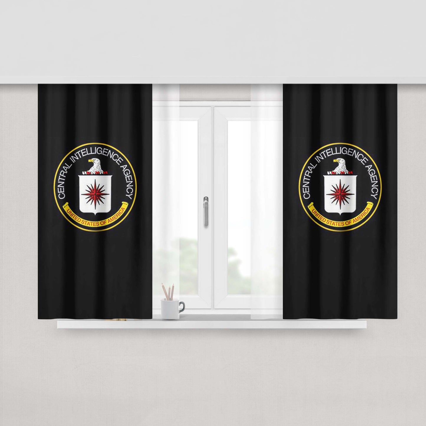 Central Michigan University Peach Skin Window Curtains