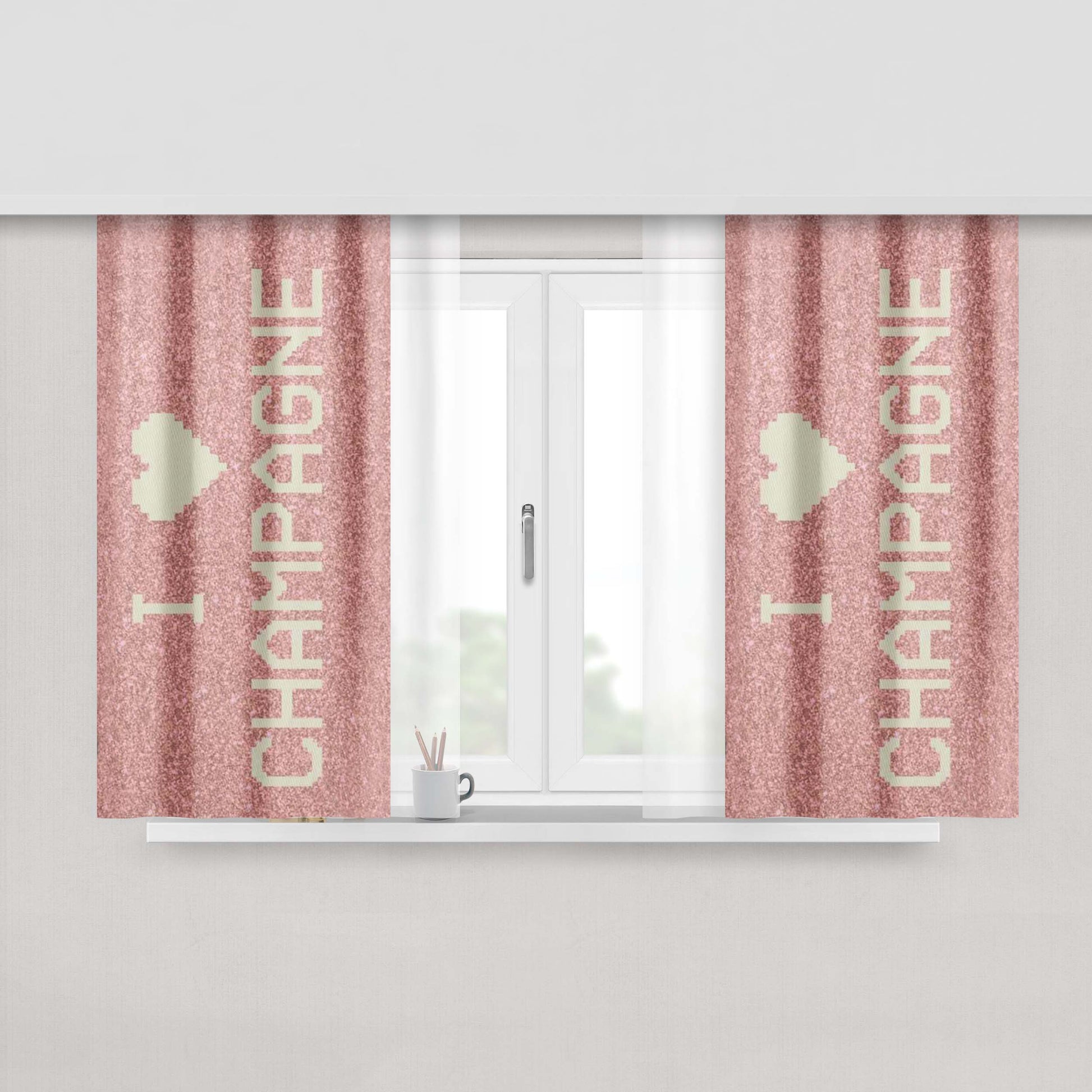 Champagne Peach Skin Window Curtains