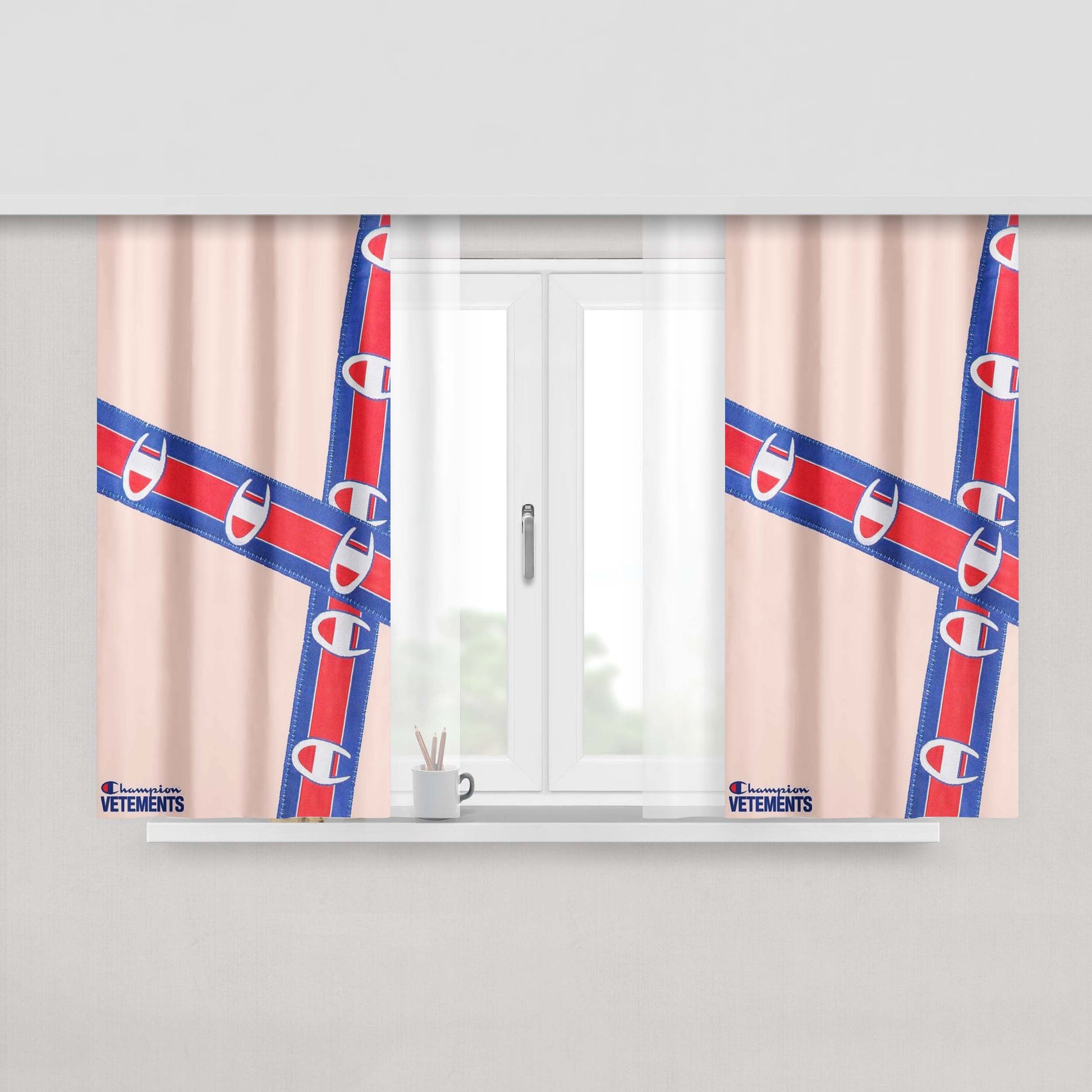 Champion Vetements Peach Skin Window Curtains