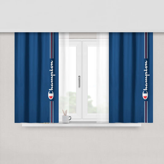 Champion Wallpaper Vertical Peach Skin Window Curtains