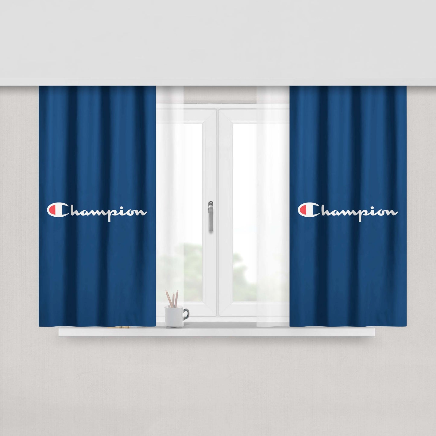 Champion Wallpaper Peach Skin Window Curtains