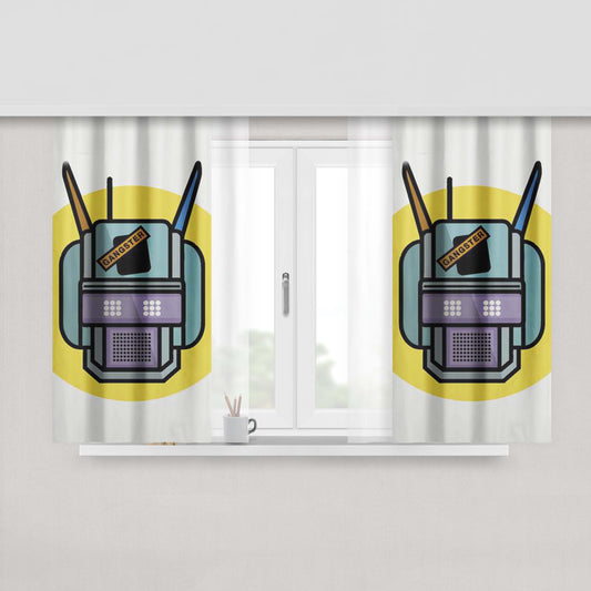 Chappie Peach Skin Window Curtains