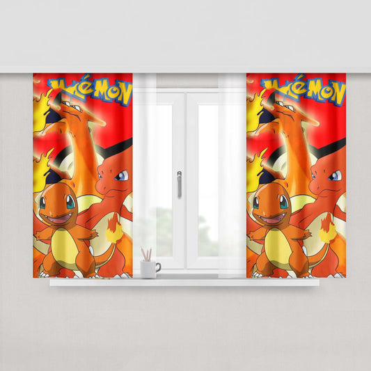 Charizard Pokemon Peach Skin Window Curtains