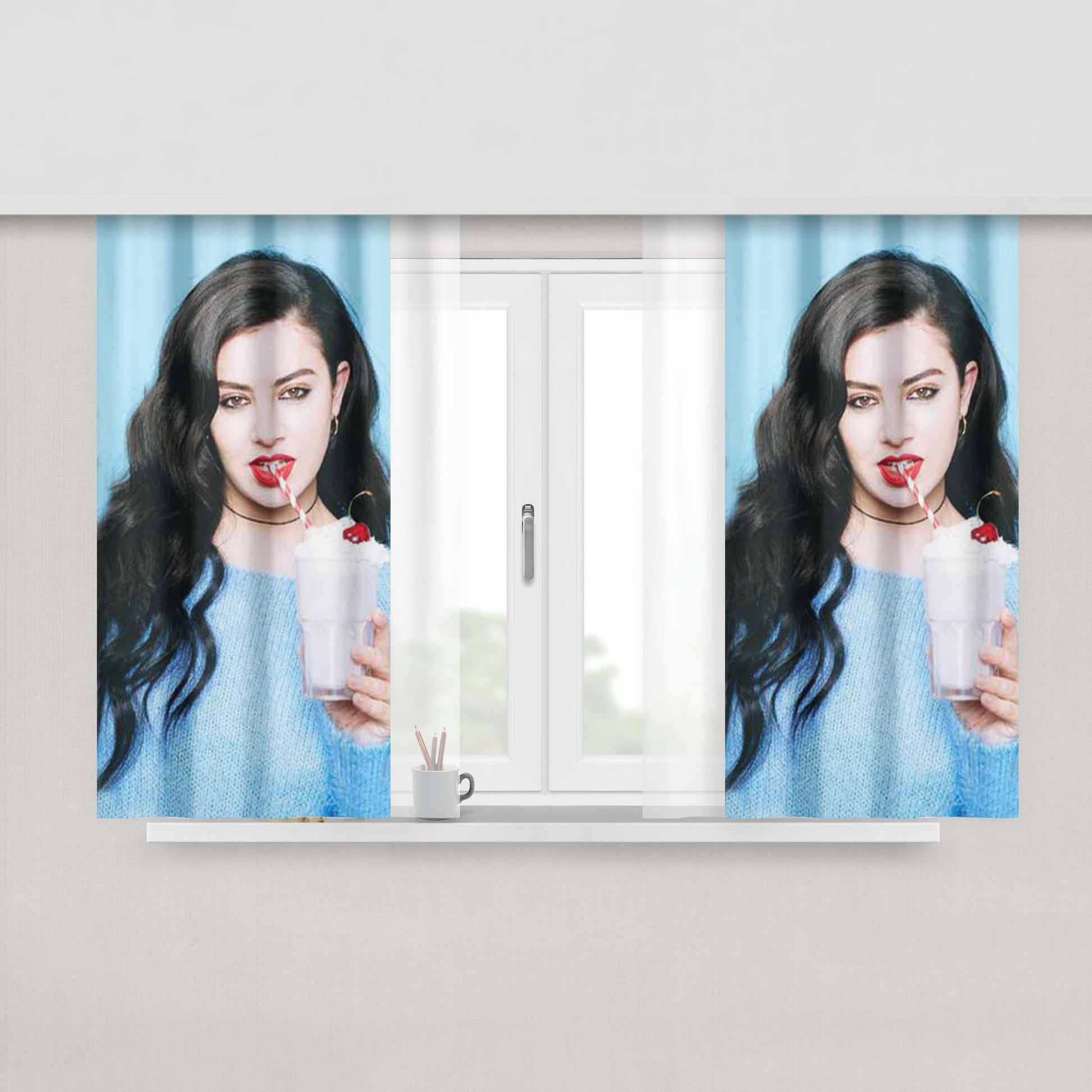 Charli Xcx Peach Skin Window Curtains