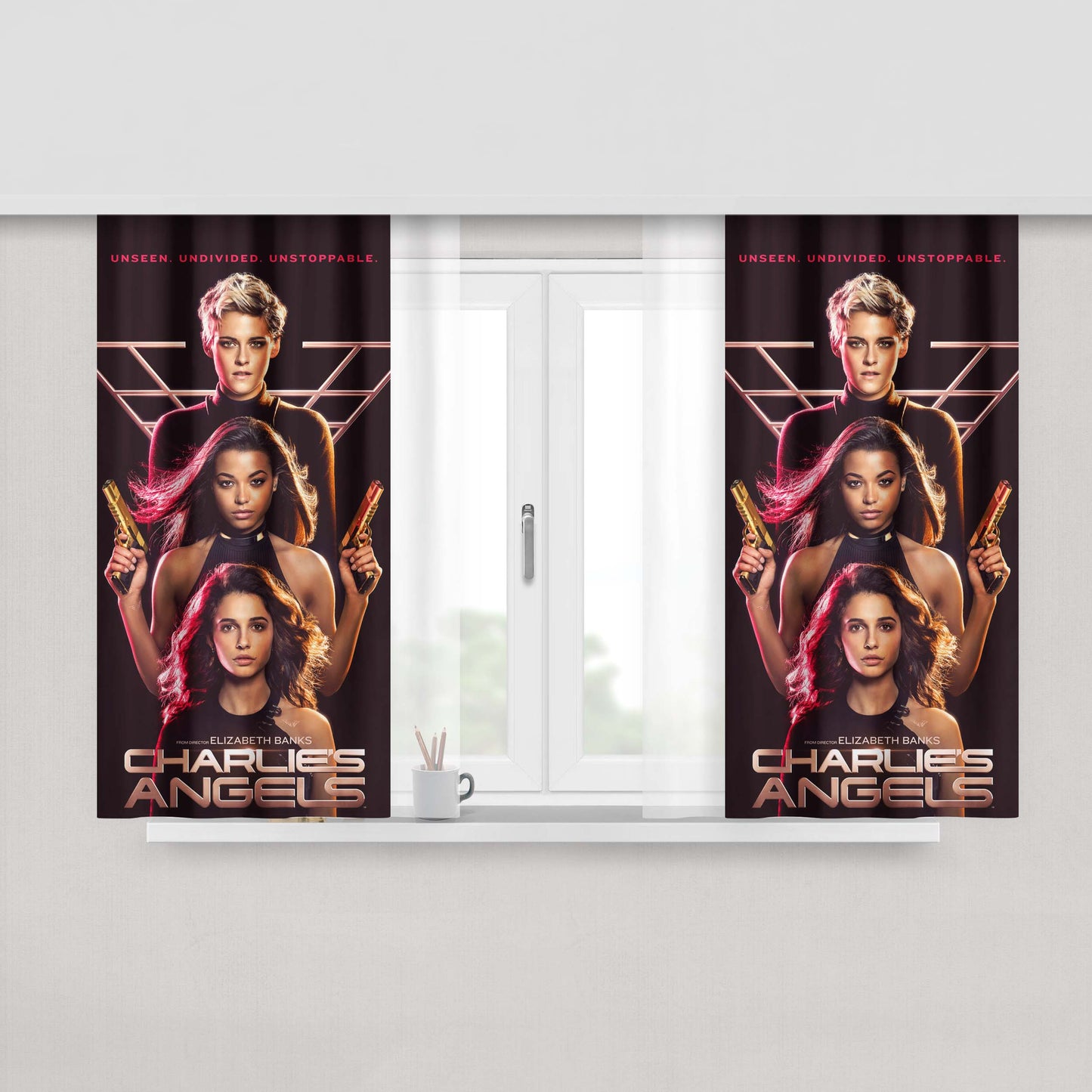 Charlies Angels V 2020 Poster Peach Skin Window Curtains
