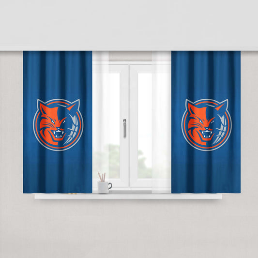 Charlotte Bobcats Mascot Peach Skin Window Curtains