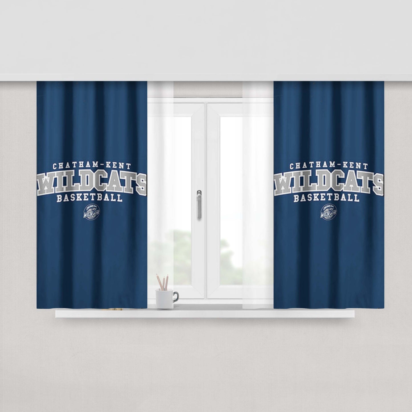 Chatham Kent Wild Cats Peach Skin Window Curtains