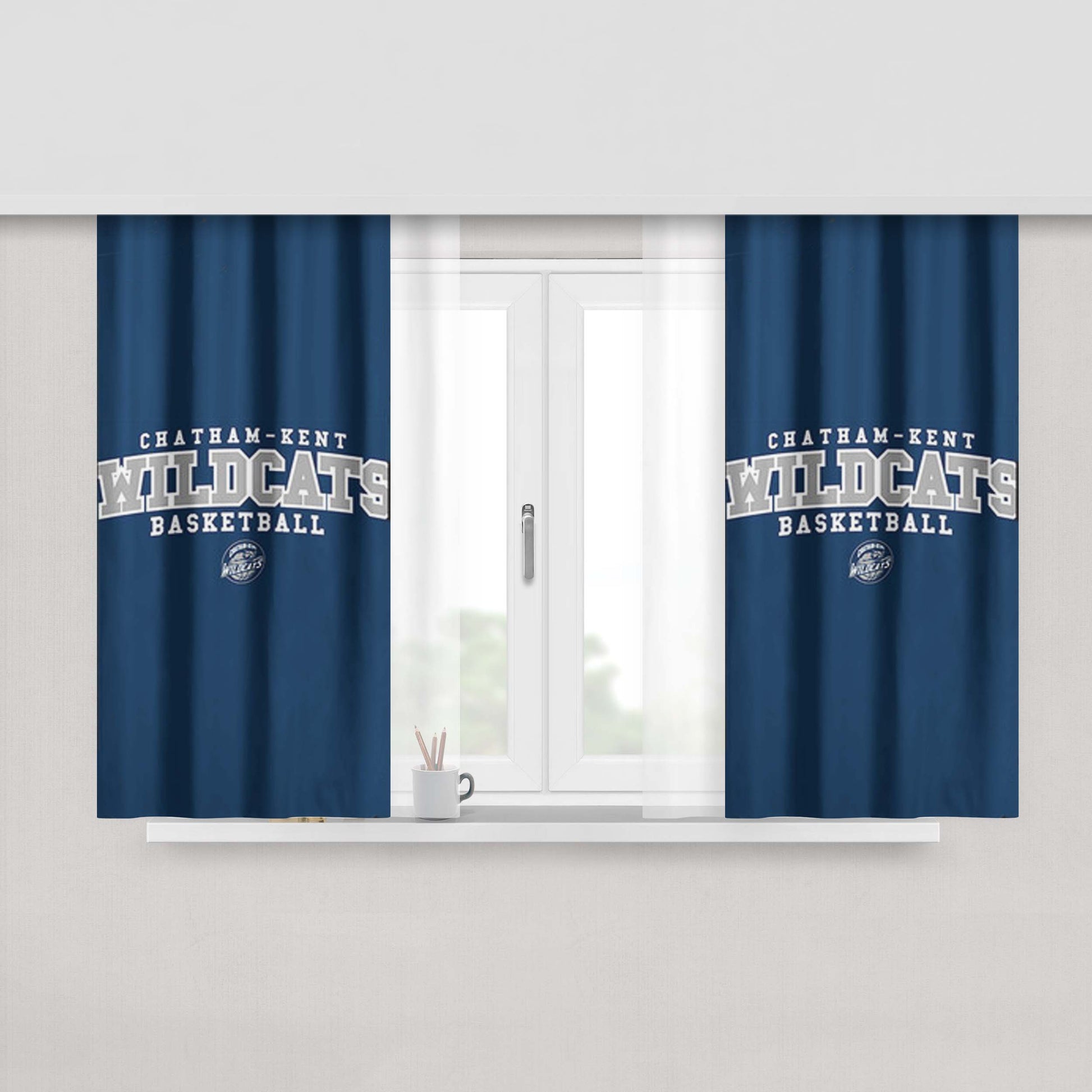 Chatham Kent Wild Cats Peach Skin Window Curtains