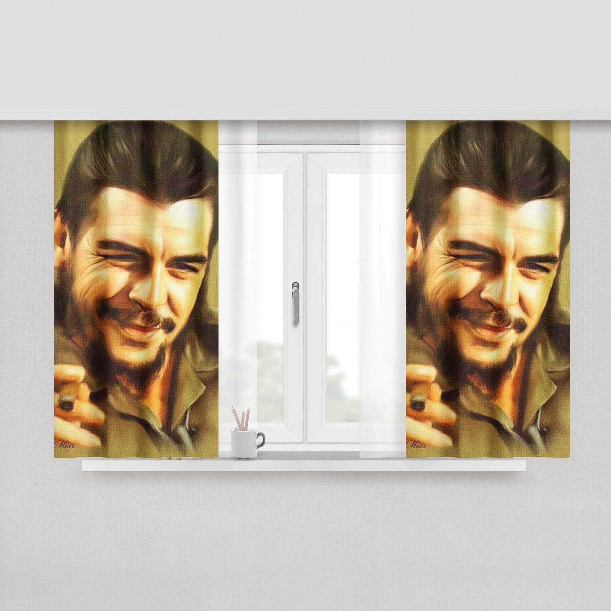 Che Guevara Fanart Peach Skin Window Curtains