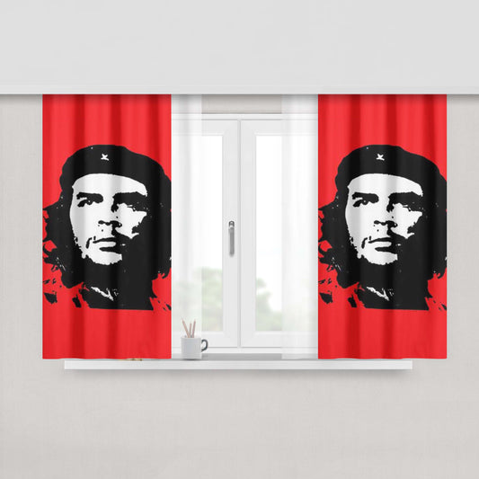 Che Guevara Red Bkg Peach Skin Window Curtains