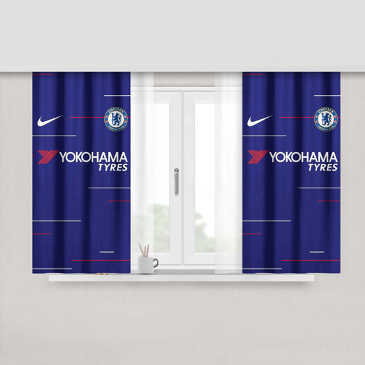 Chealsea Club Nike Jersey Peach Skin Window Curtains