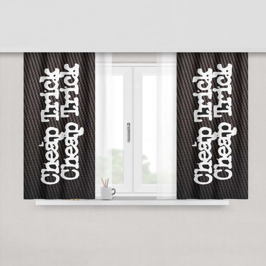 Cheap Trick Band Logo Peach Skin Window Curtains