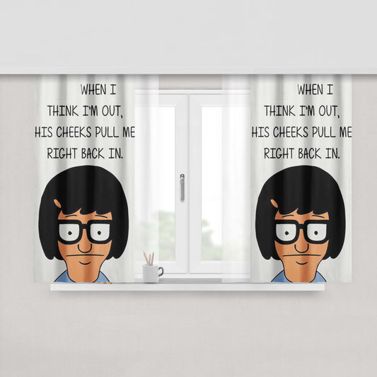 Cheeks Peach Skin Window Curtains