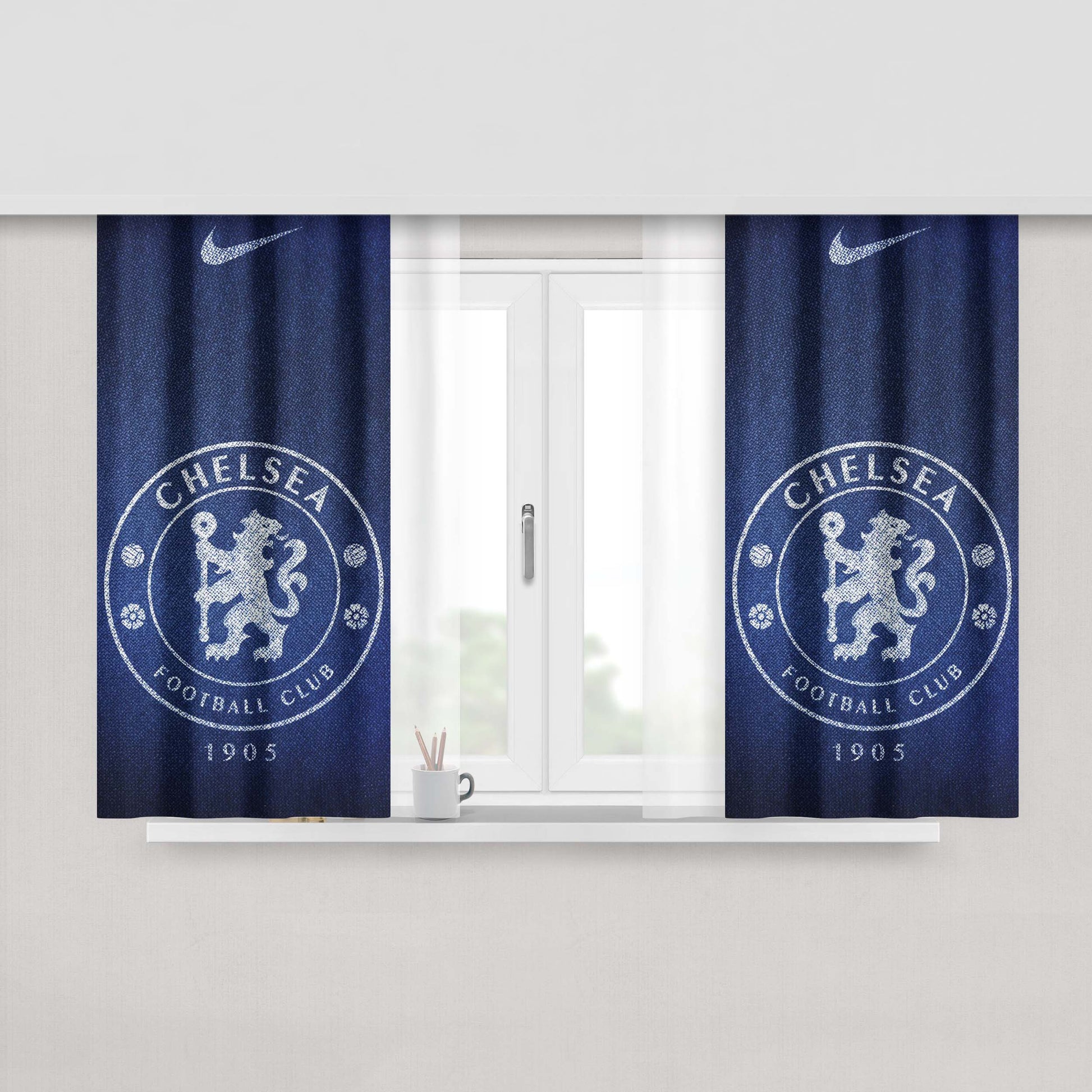 Chelsea Nike Peach Skin Window Curtains