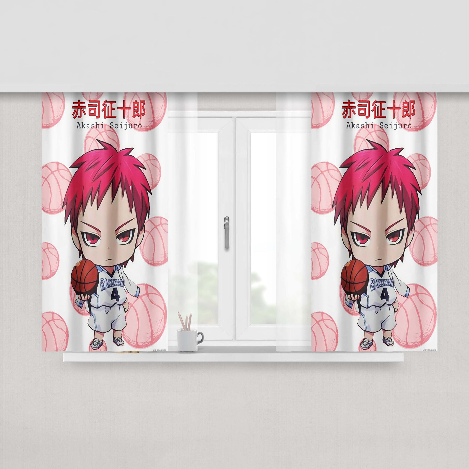 Chibi Akashi Seijuro Kuroko No Basket Peach Skin Window Curtains