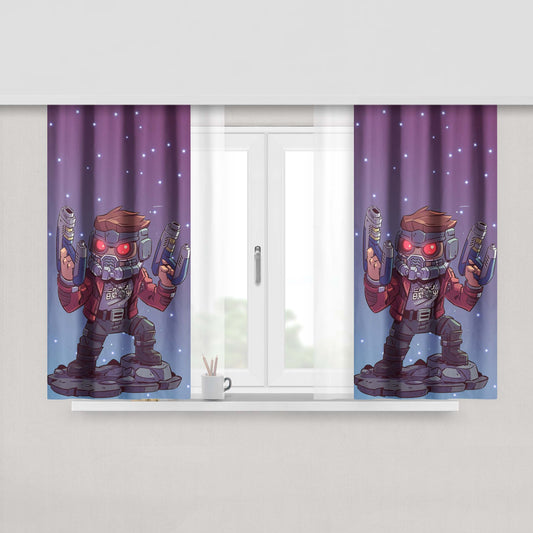 Chibi Starlord Peach Skin Window Curtains