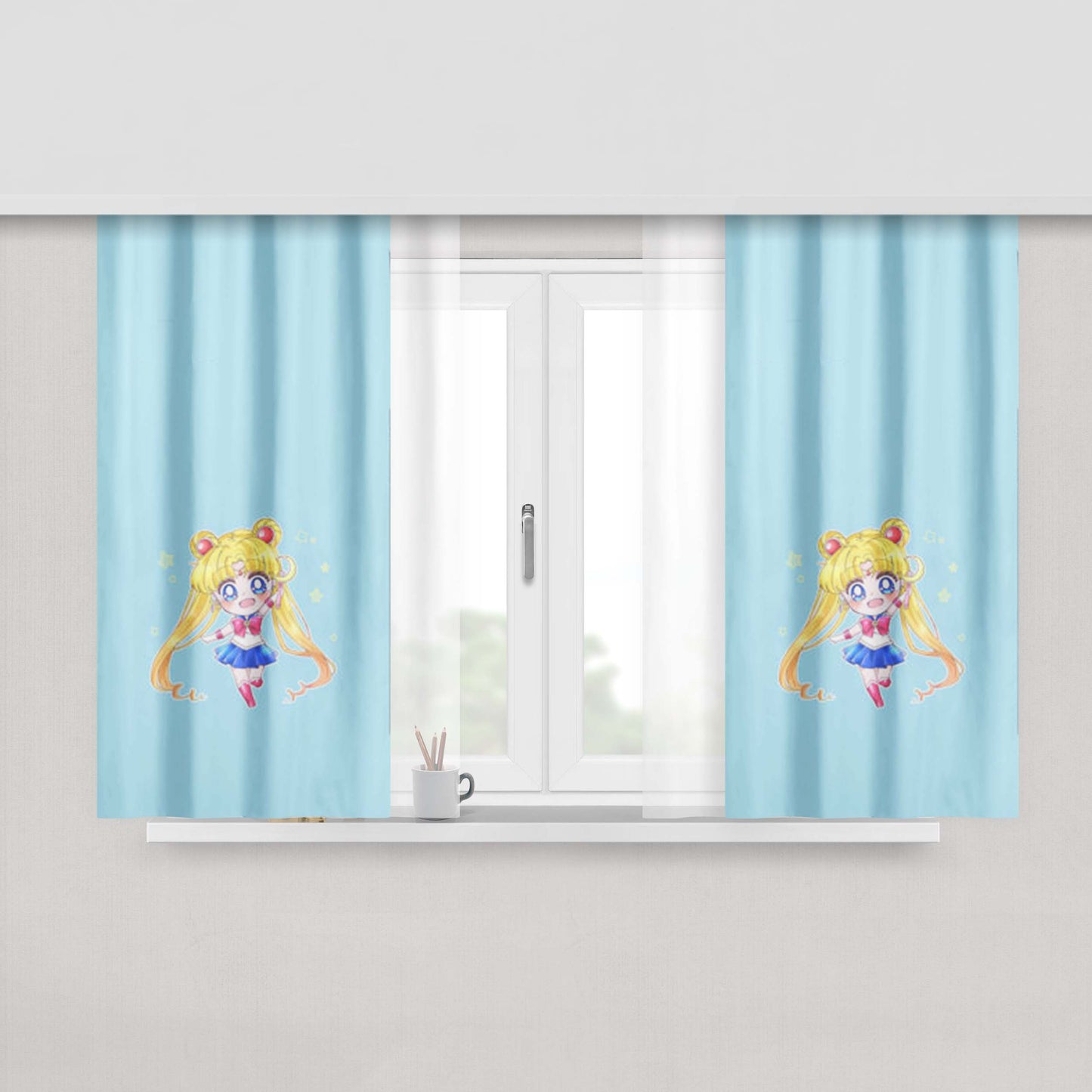 Chibiusa Sailor Moon Chibi Peach Skin Window Curtains
