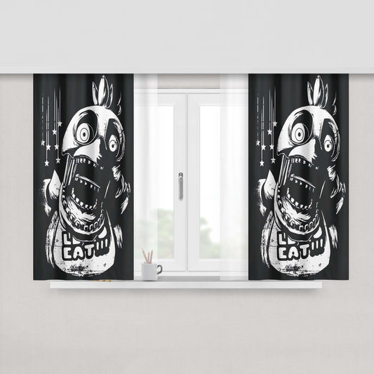 Chica The Chicken Fnaf Art Peach Skin Window Curtains