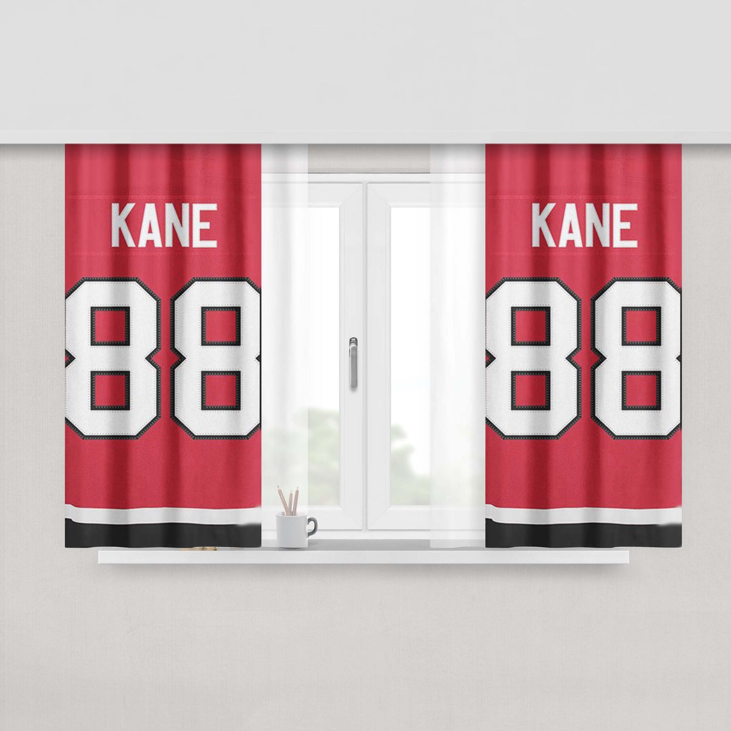 Chicago Blackhawks Jersey Peach Skin Window Curtains