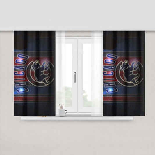 Chicago Cubs 5 Peach Skin Window Curtains