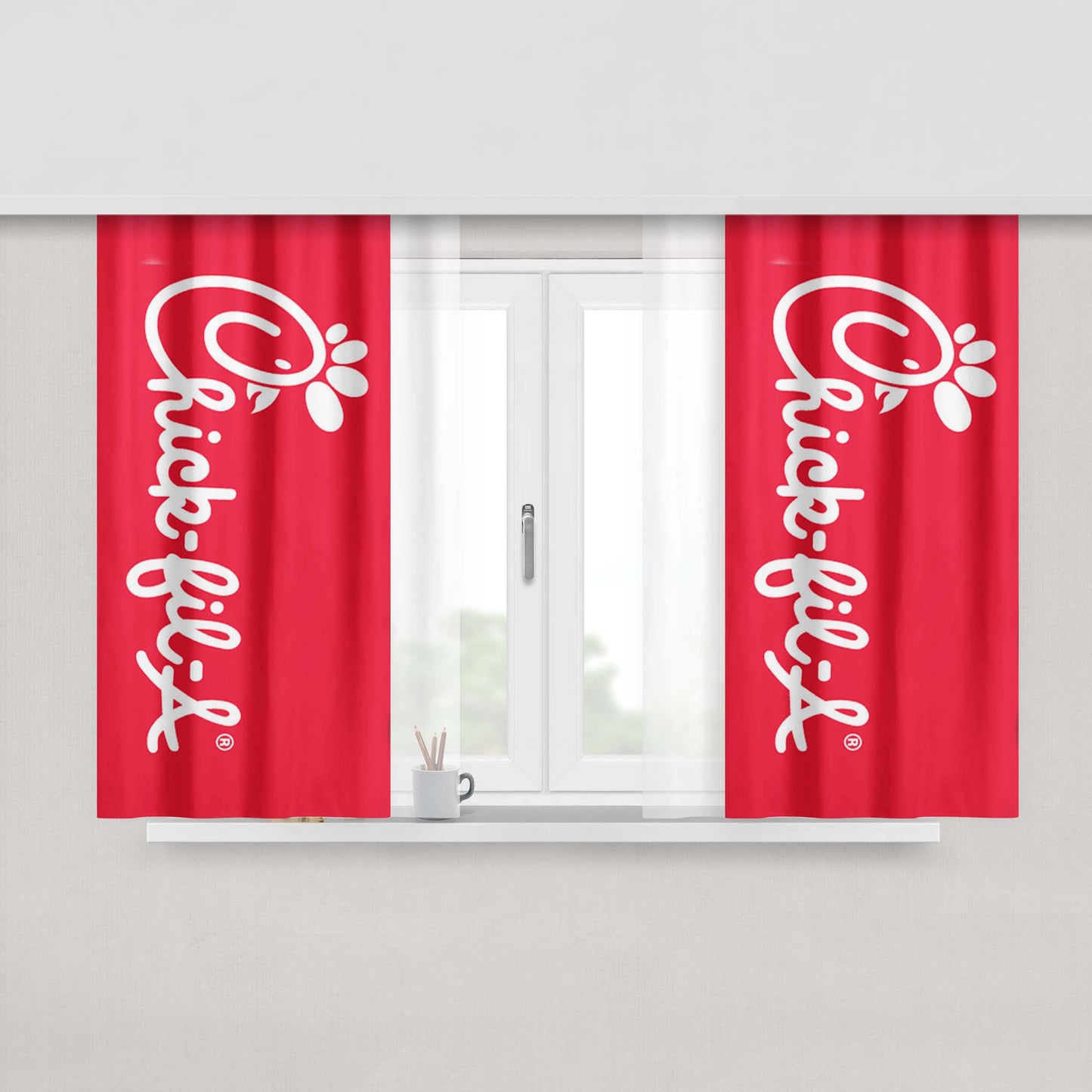 Chick Fil A Peach Skin Window Curtains
