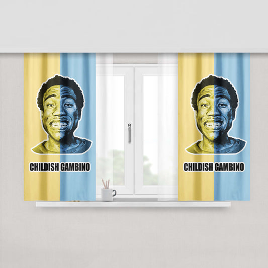 Childish Gambino Pop Culture Peach Skin Window Curtains