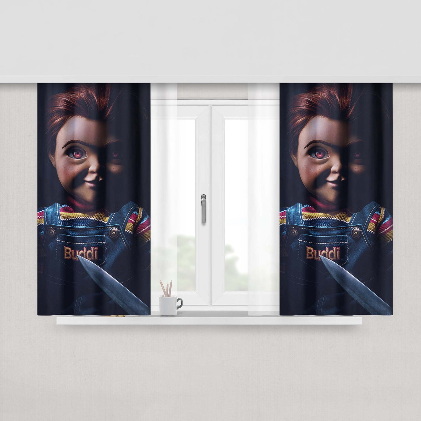 Childs Play 3 Poster Peach Skin Window Curtains