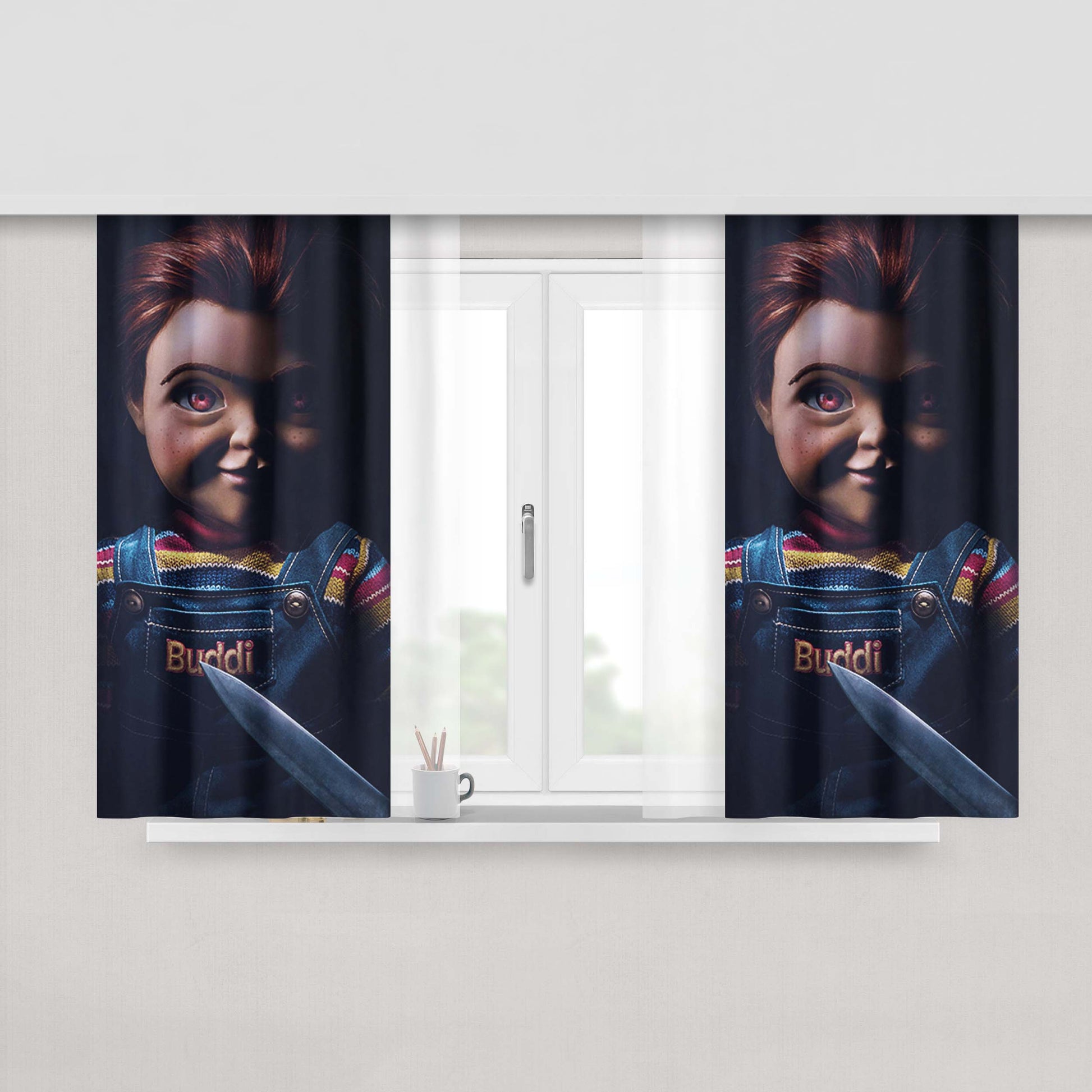 Childs Play 3 Poster Peach Skin Window Curtains