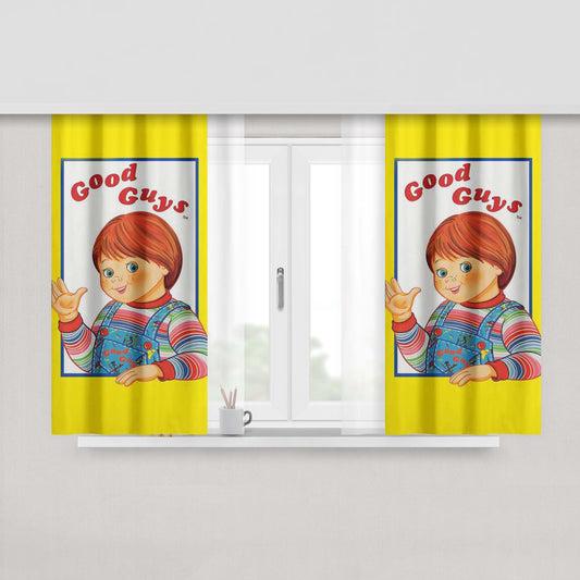 Childs Play Chucky Peach Skin Window Curtains